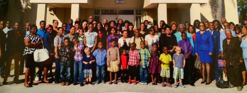 Members of the congregation of Faith Deliverance Temple