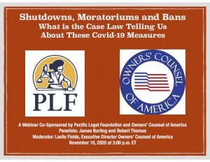 OCA and PLF Joint Webinar